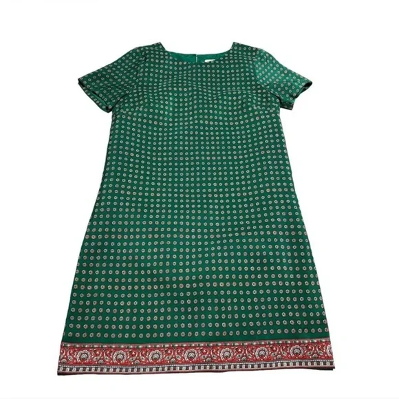 J Crew 60’s Inspired Gallery Shift Dress | Green | Size 6 - Picture 3 of 6